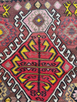 Turkish Kars Kilim Runner Rug | 3' 11