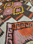 Turkish Kars Kilim Runner Rug | 4' 2