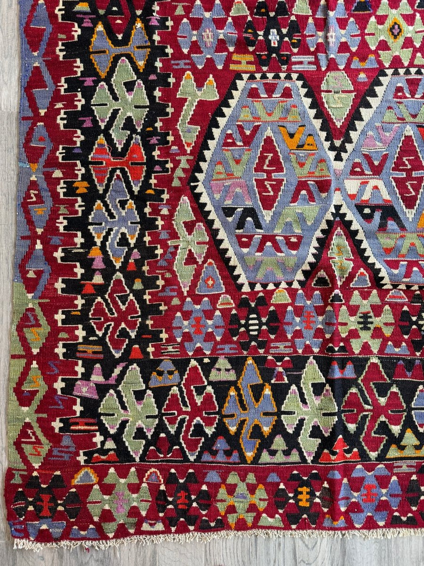 Turkish Uşak Eşme Kilim | 5' 11