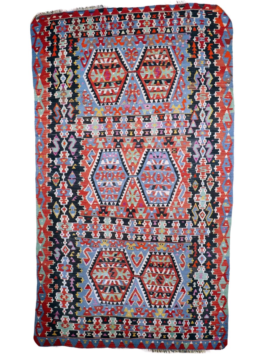 Turkish Uşak Eşme Kilim | 5' 7