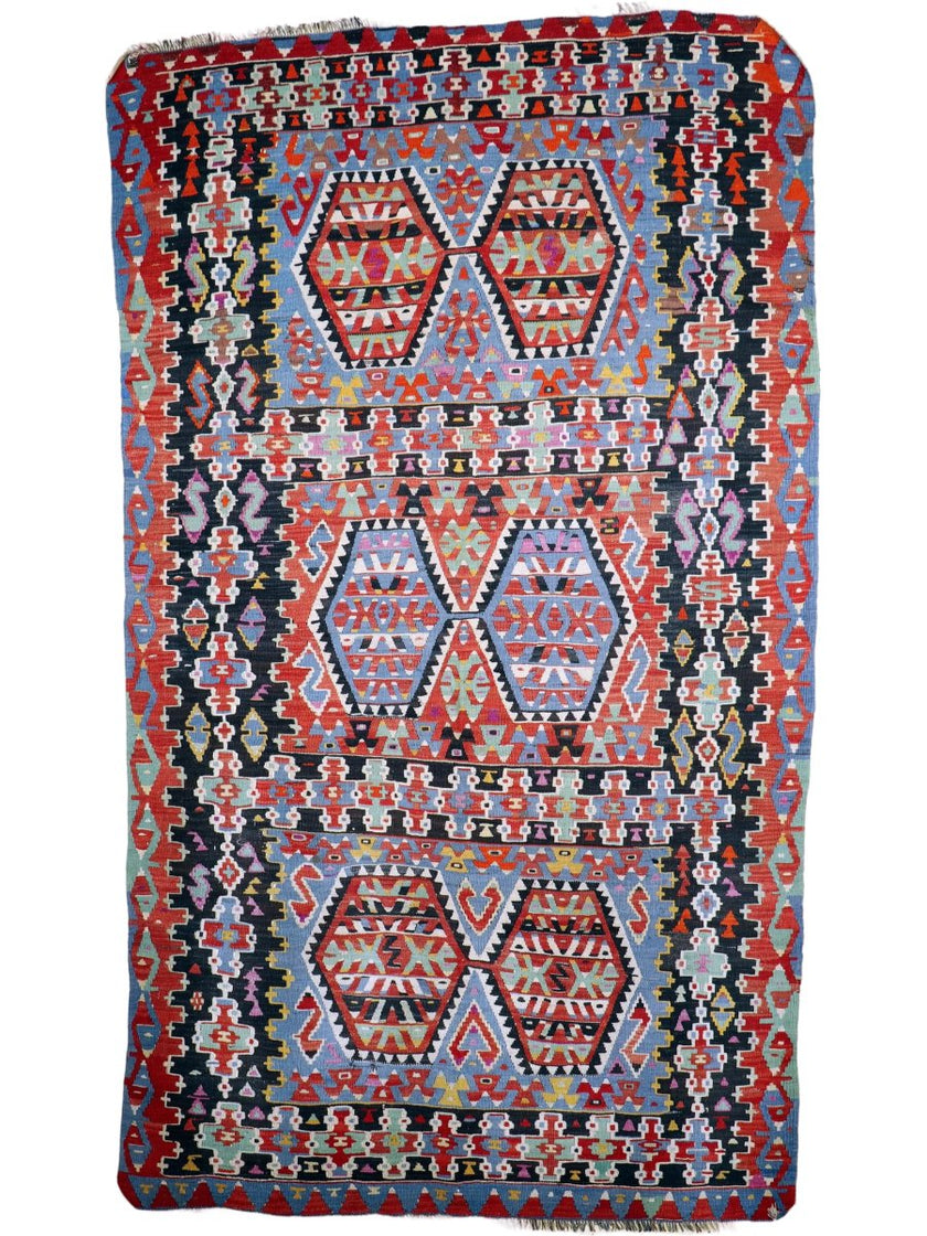 Turkish Uşak Eşme Kilim | 5' 7