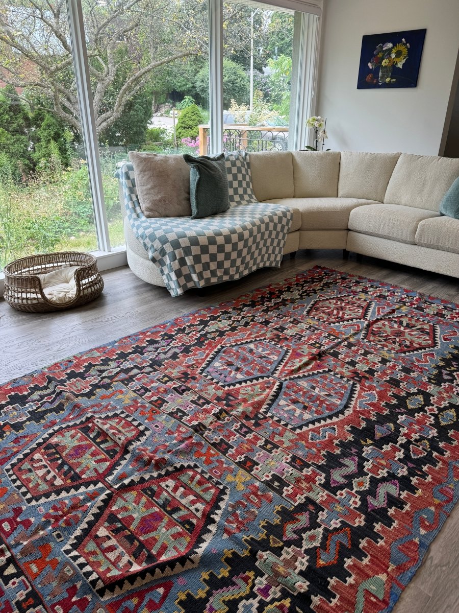 Turkish Uşak Eşme Kilim | 5' 7
