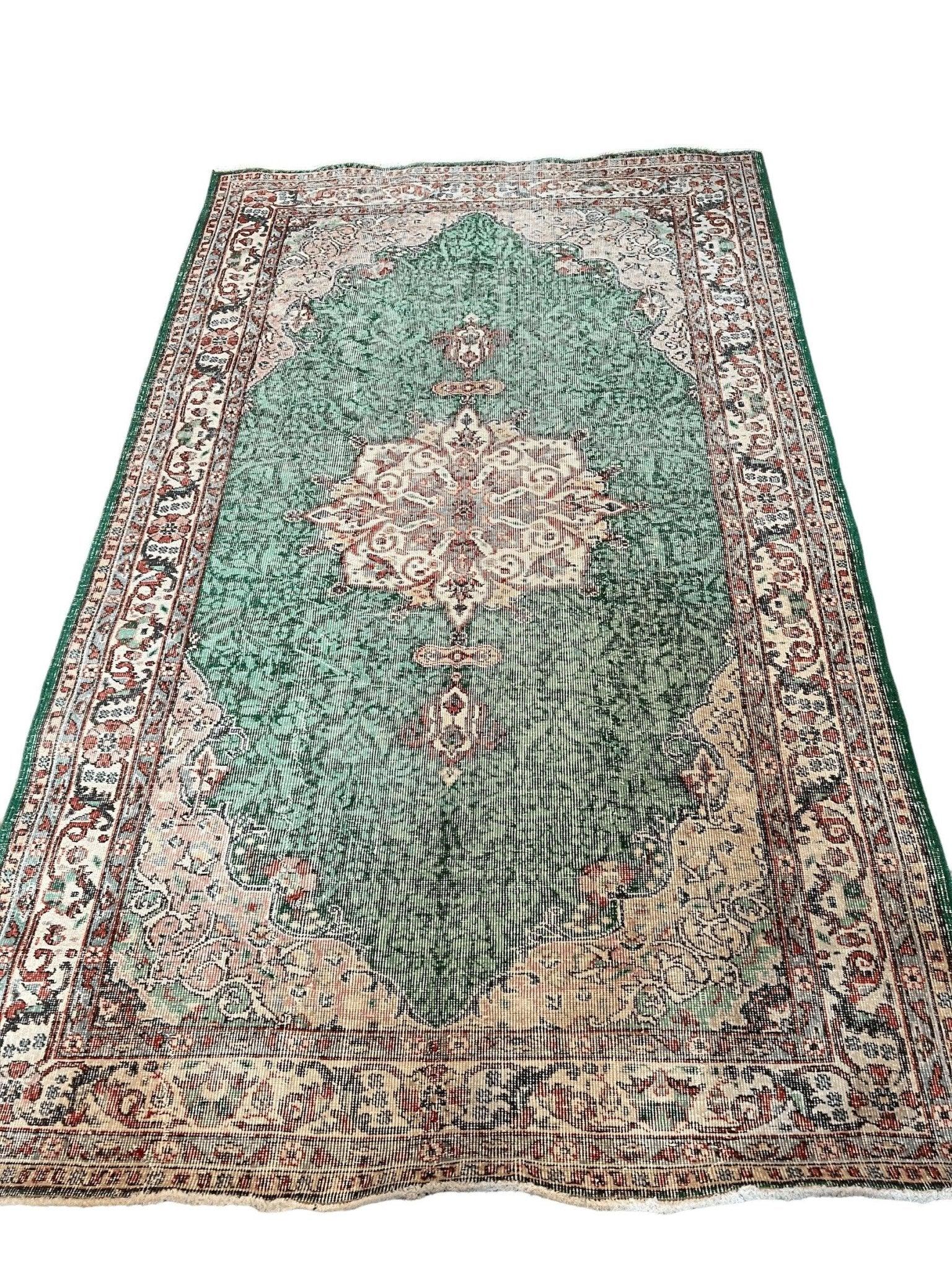 Vintage Turkish Oushak Rug | 9’ 1