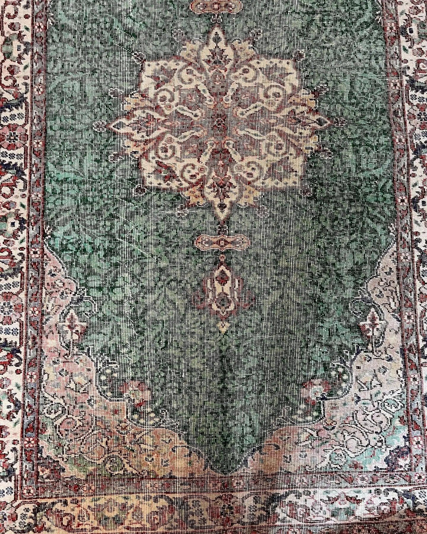 Vintage Turkish Oushak Rug | 9’ 1