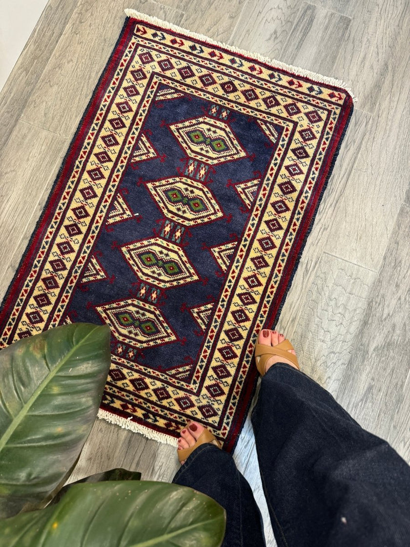Turkmen Mini Rug | 1' 11