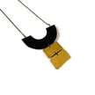 Chunky Geometric Statement Necklace, Post or Clip On Set – Handmade