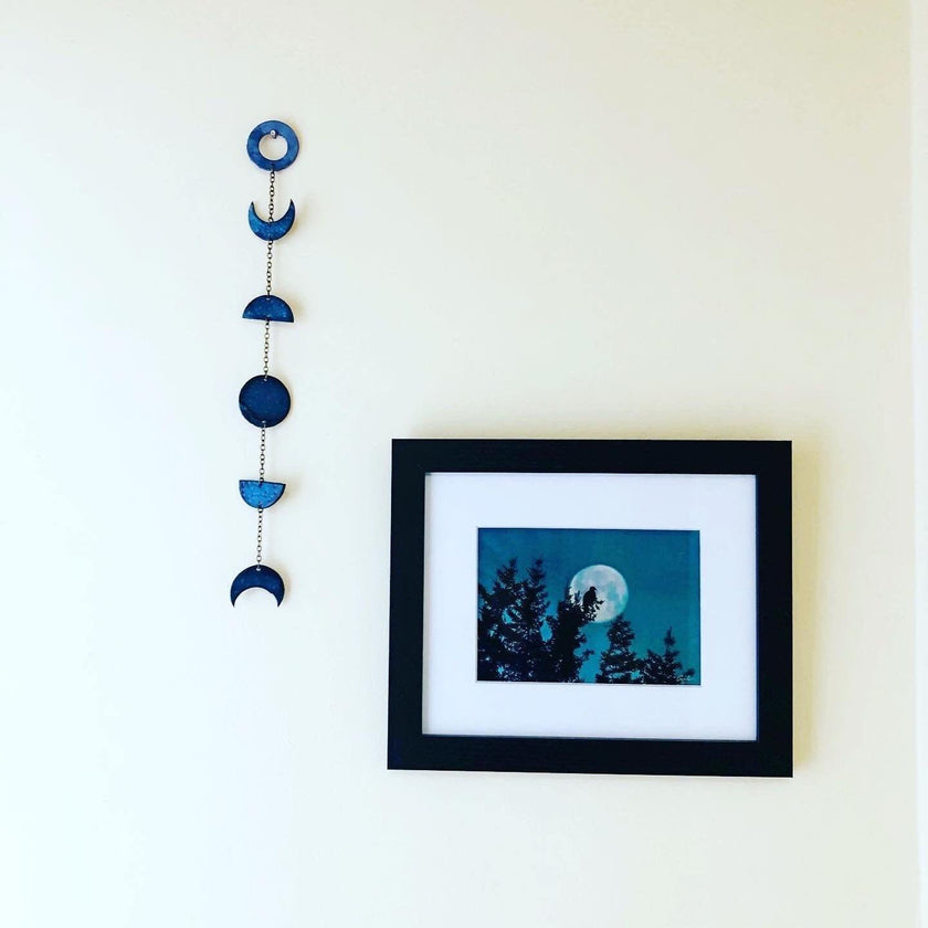 Turquoise Moon Phase Wall Hanging