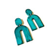 Arch Statement Earrings Handmade (Post or Clip On)- 