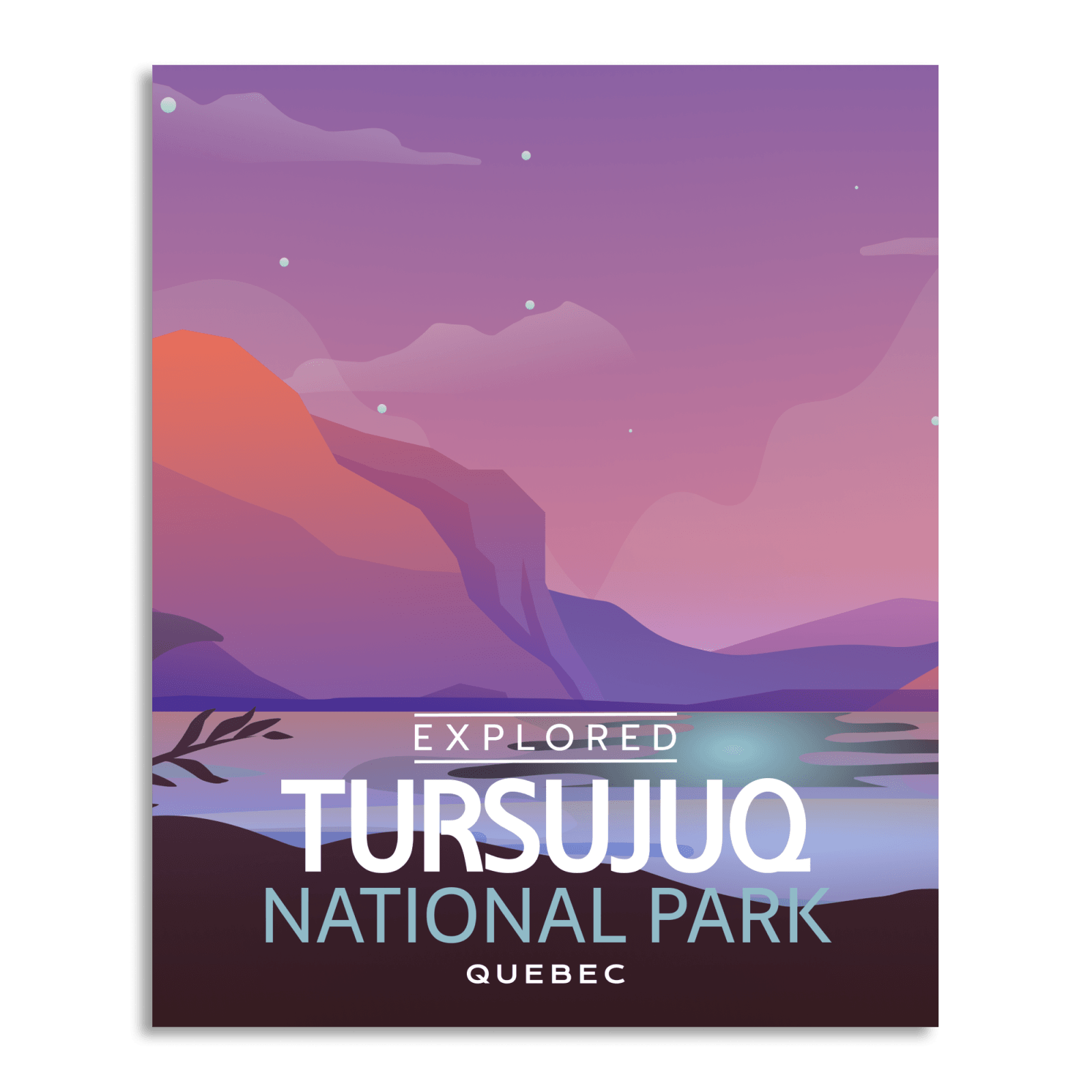 Tursujuq National Park 'Explored' Poster, Canada Parks