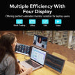 TUTT 14” Quad Screen Extender | Single Cable Setup | 16:10 IPS | Stand-Alone Portable Monitor For Laptop Mac & Windows S780