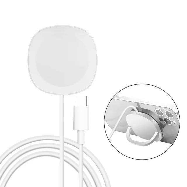 TUTT 15W Magnetic Wireless Charging Pad 2 In 1 With 30W TYPE-C+USB Fast Charger Plug | Compatible with iPhone 14/14Pro/13/13 Pro/12/12 Mini/12 Pro Max/SE 2/11 Series, AirPods Pro | Chargeur magnétique sans fil
