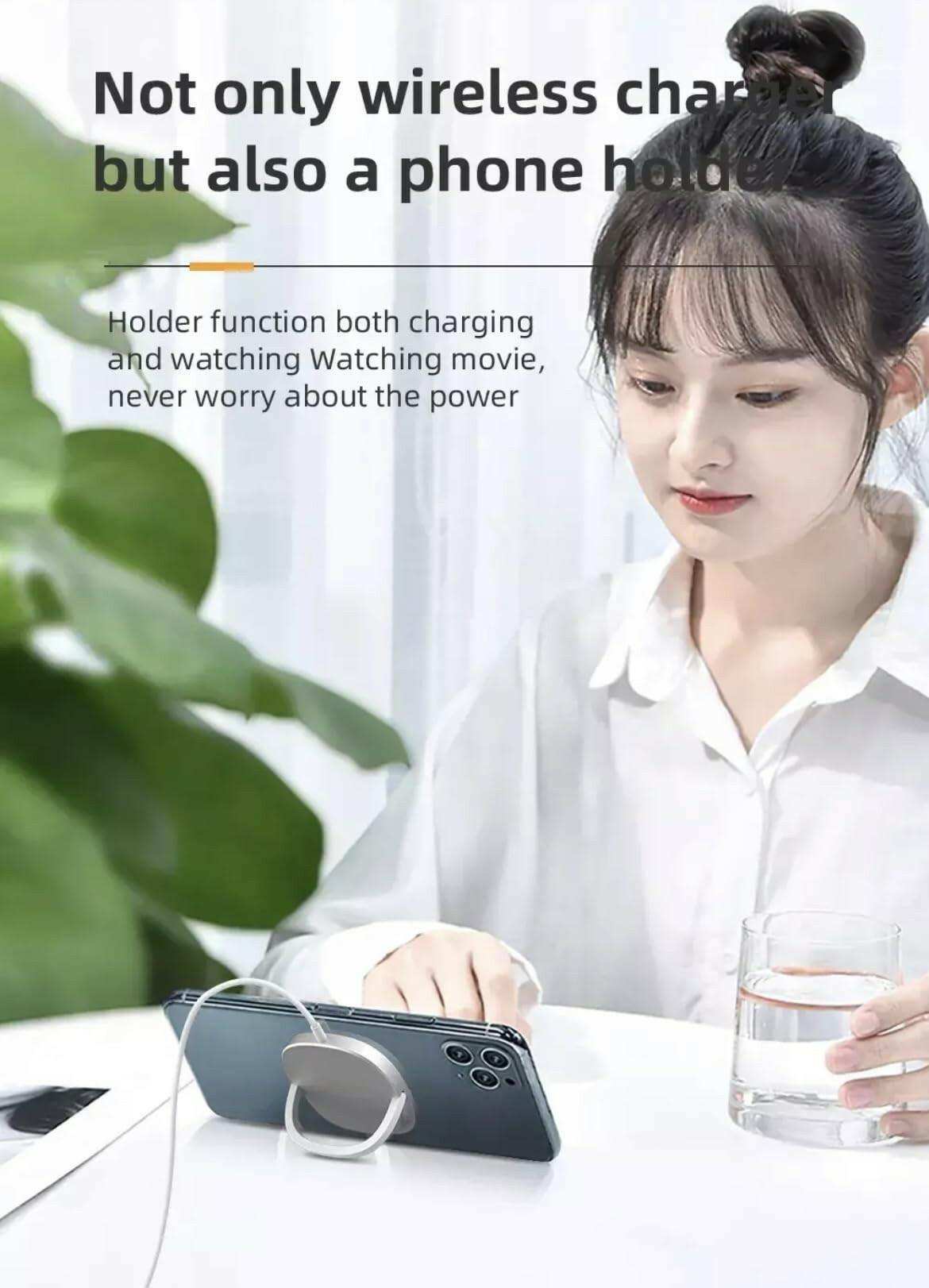 TUTT 15W Magnetic Wireless Charging Pad 2 In 1 With 30W TYPE-C+USB Fast Charger Plug | Compatible with iPhone 14/14Pro/13/13 Pro/12/12 Mini/12 Pro Max/SE 2/11 Series, AirPods Pro | Chargeur magnétique sans fil