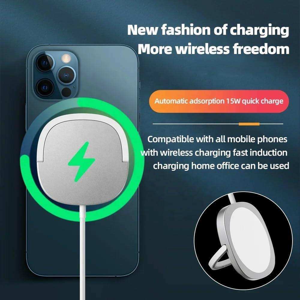TUTT 15W Magnetic Wireless Charging Pad 2 In 1 With 30W TYPE-C+USB Fast Charger Plug | Compatible with iPhone 14/14Pro/13/13 Pro/12/12 Mini/12 Pro Max/SE 2/11 Series, AirPods Pro | Chargeur magnétique sans fil