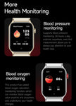TUTT  Smartwatch for Men Women 1.95” AMOLED Screen | Flashlight BT Call Health and Fitness Tracking | K8