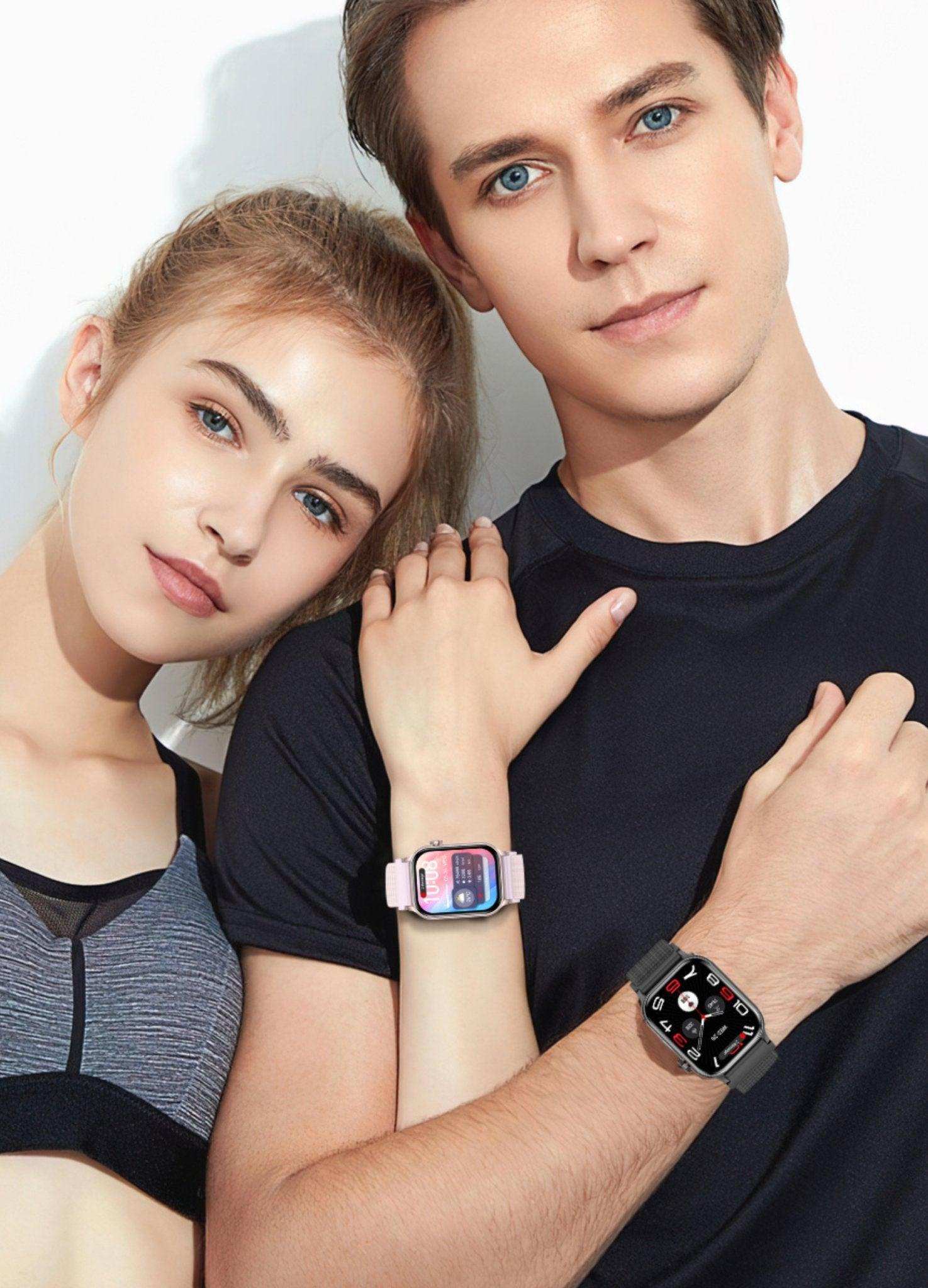 TUTT  Smartwatch for Men Women 1.95” AMOLED Screen | Flashlight BT Call Health and Fitness Tracking | K8