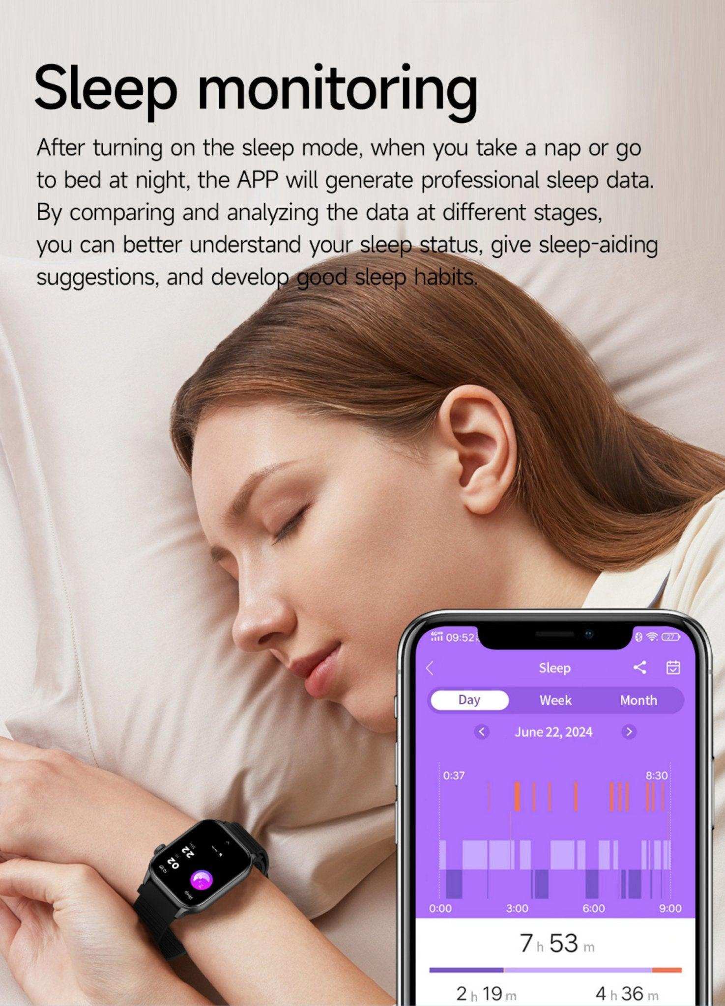 TUTT  Smartwatch for Men Women 1.95” AMOLED Screen | Flashlight BT Call Health and Fitness Tracking | K8
