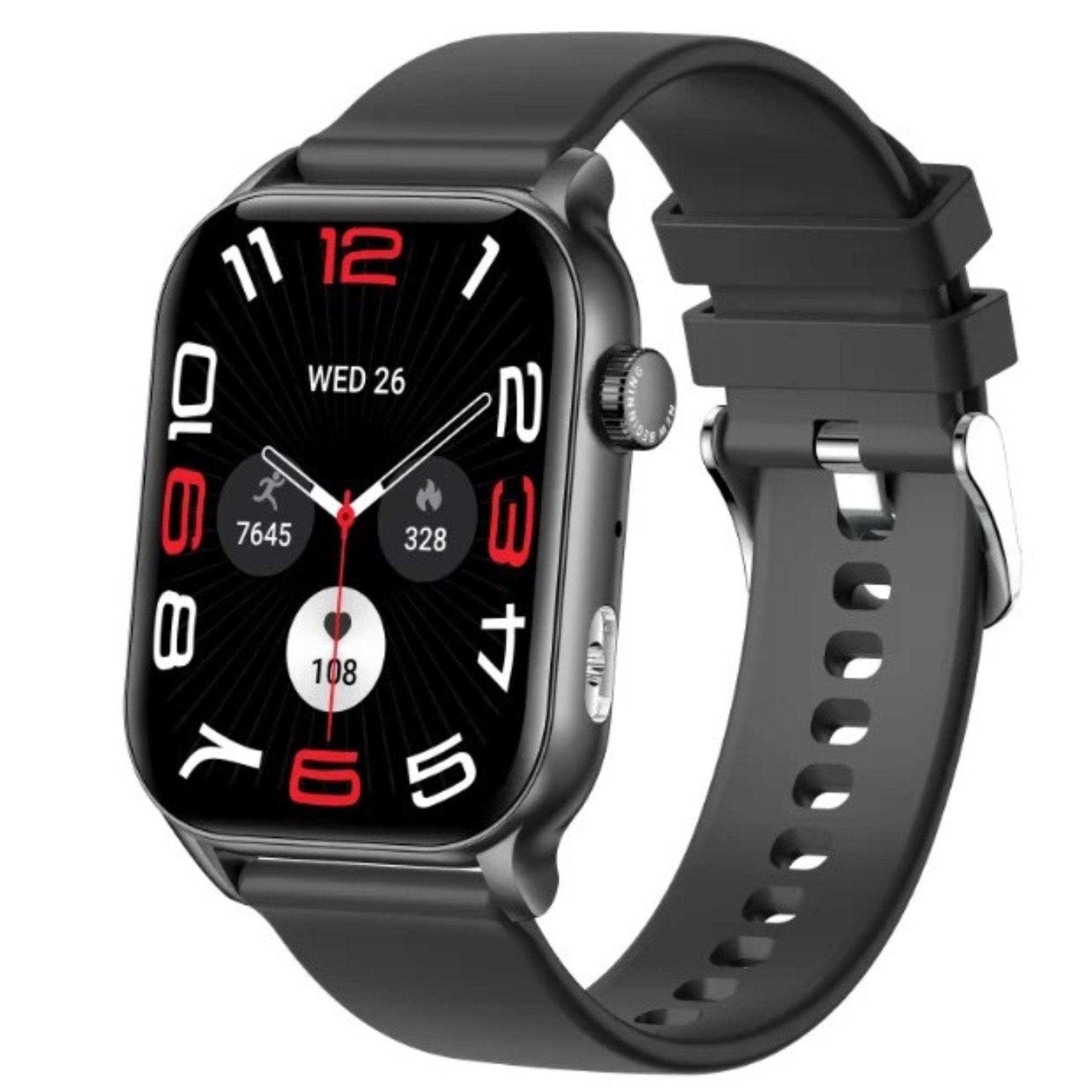 TUTT  Smartwatch for Men Women 1.95” AMOLED Screen | Flashlight BT Call Health and Fitness Tracking | K8