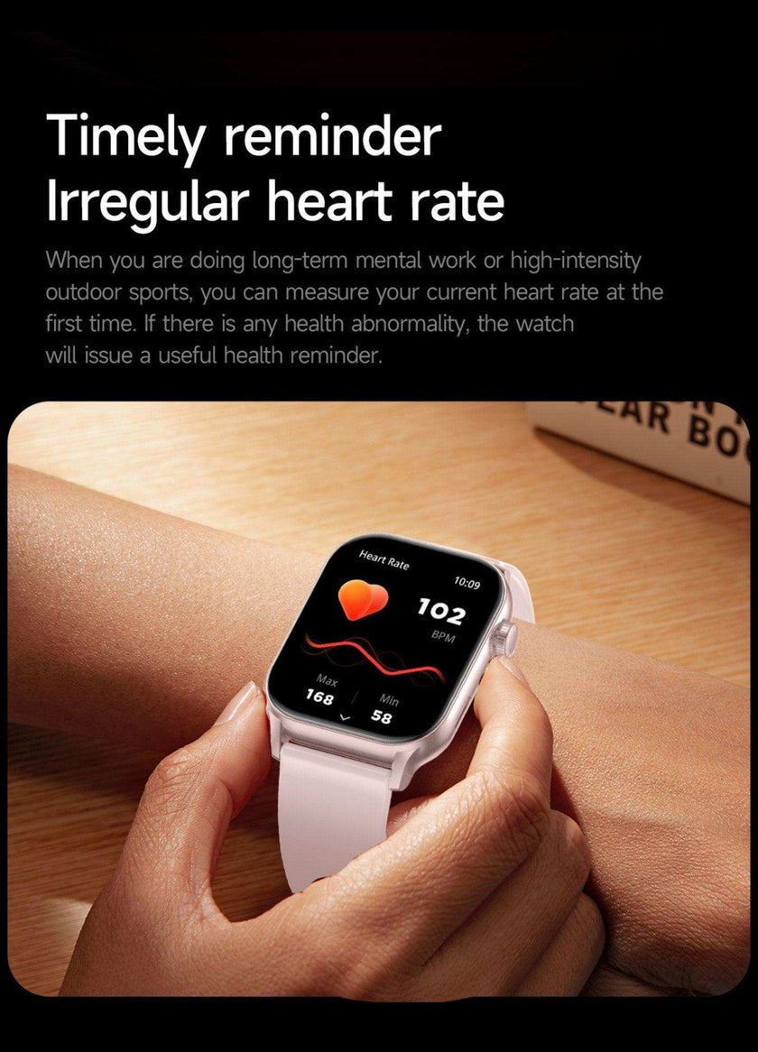 TUTT  Smartwatch for Men Women 1.95” AMOLED Screen | Flashlight BT Call Health and Fitness Tracking | K8