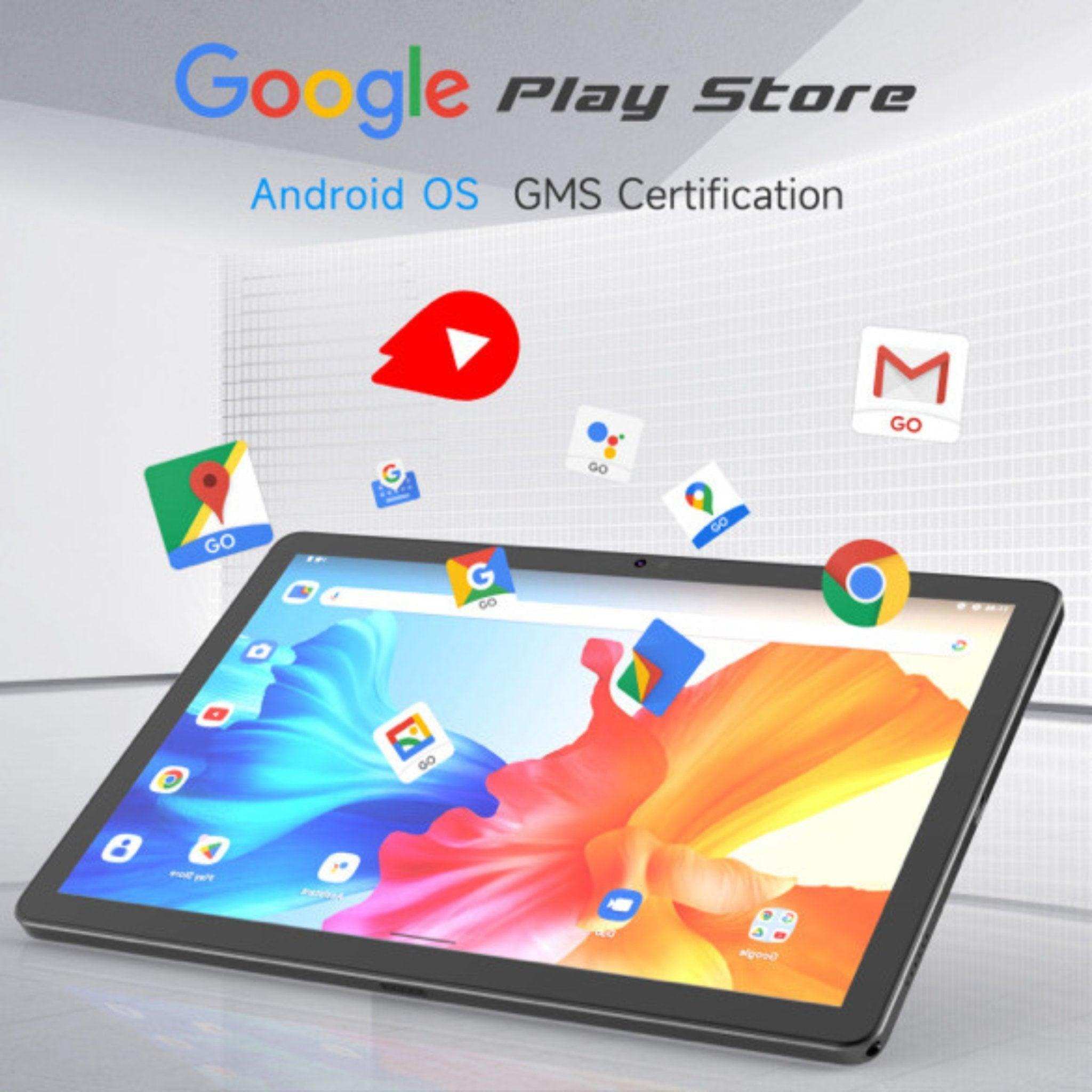TUTT 2 in 1 Pro 10.1” Tablet LTE 4G SIM card 5G WiFi FHD Android 13 with Keyboard, Case, Stylus, 128GB +12GB RAM, 13/5MP Dual Camera, Octa-Core CPU GPS | 128GB | English-Arabic Key