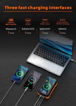 TUTT 20,000 mAh PD 65w Laptop Portable Rugged Power Bank | Fast Qi Wireless Charging | Emergency Flashlight | Outdoor Camping Charger | Notebook Tablet Smart Phone