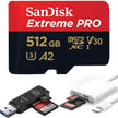 TUTT 3 in 1 | SanDisk Extreme PRO®  64/128/256/512GB 1TB Ultra microSDXC MicroSD Memory Card Speed 200MB/s Read | 90MB/s + Lightning to SD Card iPhone iPad + 2-in-1 SD Card Reader USB3.0 5Gbps