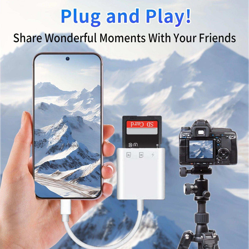 TUTT 3 in 1 | SanDisk Extreme PRO®  64/128/256/512GB 1TB Ultra microSDXC MicroSD Memory Card Speed 200MB/s Read | 90MB/s + Lightning to SD Card iPhone iPad + 2-in-1 SD Card Reader USB3.0 5Gbps