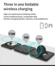 TUTT 3 in 1 Wireless Magnetic Foldable Charger Station Compatible with iPhone