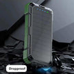 TUTT 30000mAh Portable Rugged Solar-Dual Mode Charging Waterproof Outdoor Power Bank | External Battery 4 Built-In USB Cables | Fast Wireless Charging | 7 Output With Flashlight SOS