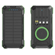 TUTT 30000mAh Portable Rugged Solar-Dual Mode Charging Waterproof Outdoor Power Bank | External Battery 4 Built-In USB Cables | Fast Wireless Charging | 7 Output With Flashlight SOS