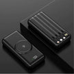 TUTT 30,000mAh Wireless Portable Charger Power Bank with Built-in 4 Cable, 6 Outputs & 3 Inputs Fast Charging External Power USB-C Battery Pack, LED Display