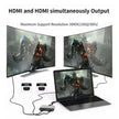 TUTT 4 In 1 4K Dual Monitor HDMI Video Type-C Hub Docking Station USB C To Dual 4K HDMI MST Adapter With 2 HDMI USB 3.0 and PD