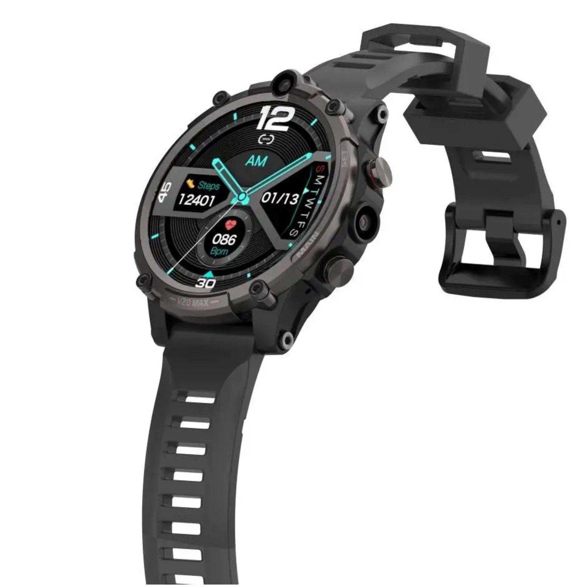 TUTT 4G Smart Watch Rugged with SIM Card | Dual Camera | 2GBRAM+16GBROM | V20 | Health and Fitness Tracker