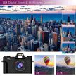 TUTT 4K 48MP Digital Camera for Vlogging 3.0’’ 180° Flip Screen, WiFi, 16X Digital Zoom, Wide Angle & Macro Lens Mic, Full Combo | 128GB SanDisk 3 in 1 SD/TF/Charging Kit
