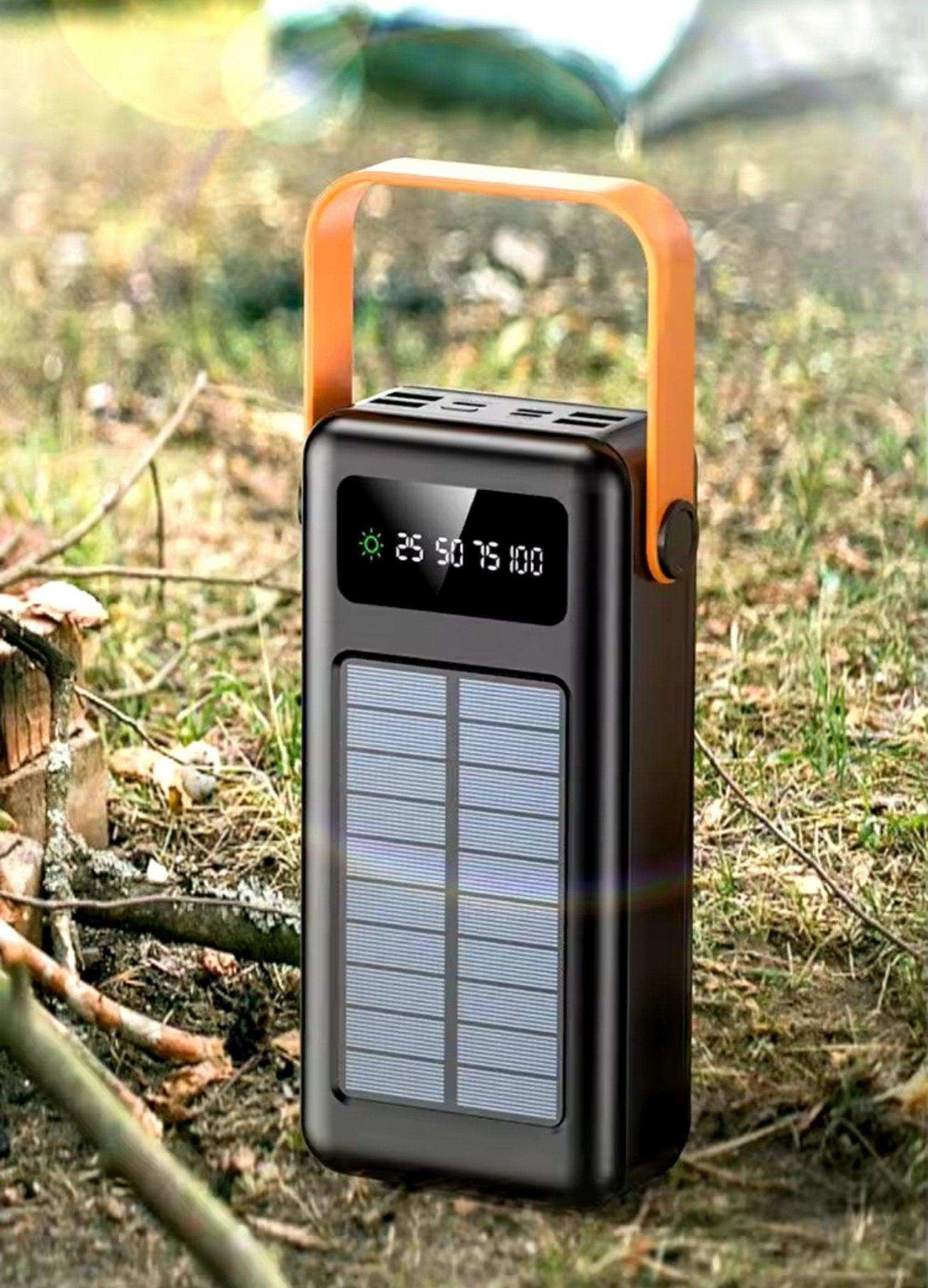 TUTT 60,000 mAh Solar Power Bank | Fast Charging | Built-In Cables | Flashlight | PowerBanks PD 22.5W Portable Phone Mobile Charger