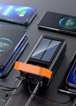 TUTT 60,000 mAh Solar Power Bank | Fast Charging | Built-In Cables | Flashlight | PowerBanks PD 22.5W Portable Phone Mobile Charger