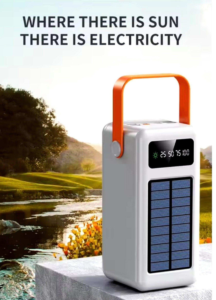 TUTT 60,000 mAh Solar Power Bank | Fast Charging | Built-In Cables | Flashlight | PowerBanks PD 22.5W Portable Phone Mobile Charger