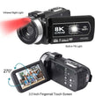 TUTT 8K 48MP Camcorder WIFI Digital Video Camera Recorder | Premium Combo 128GB SanDisk 2 Batteries