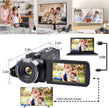 TUTT 8K 48MP Camcorder WIFI Digital Video Camera Recorder | Premium Combo 128GB SanDisk 2 Batteries