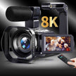 TUTT 8K 48MP Camcorder WIFI Digital Video Camera Recorder | Premium Combo 128GB SanDisk 2 Batteries