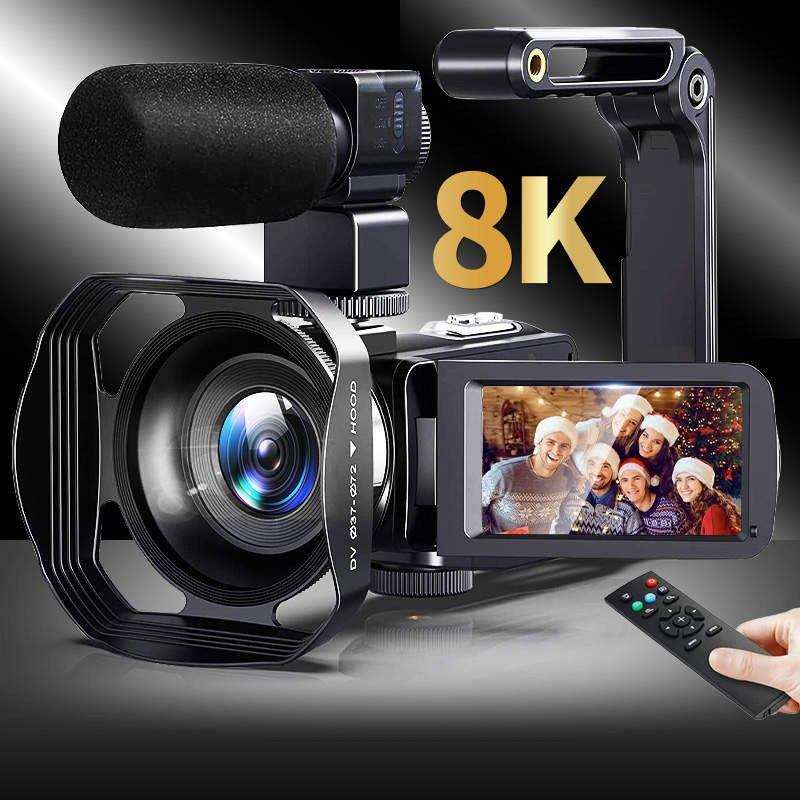 TUTT 8K 48MP Camcorder WIFI Digital Video Camera Recorder | Premium Combo 128GB SanDisk 2 Batteries