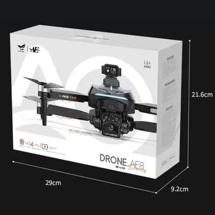 TUTT AE8 EVO 8K Professional GPS 5G Drone with Dual HD Camera 360 Optical Flow Laser Obstacle Avoidance 3-Axis Mechanical Gimbal & EIS Stabilization Intelligent Modes Brushless 2* Batteries 335gr