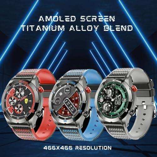TUTT Sport Smartwatch AMOLED Screen Titanium Alloy BT Call AI Voice | Activity Fitness Tracker Smart Watch for Men Women