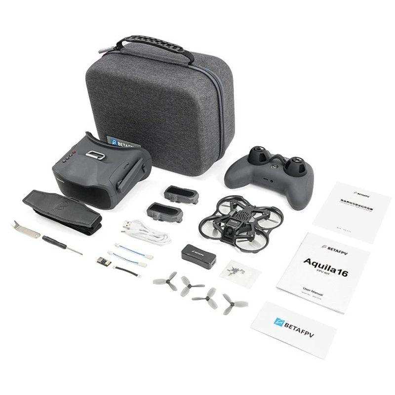 Aquila16 BETAFPV Brushless Quadcopter with Goggles Fly Indoor and Outdoor 3 speeds with SLOW/MID/FAST. With Turtle Mode Full Combo With 2 Batteries