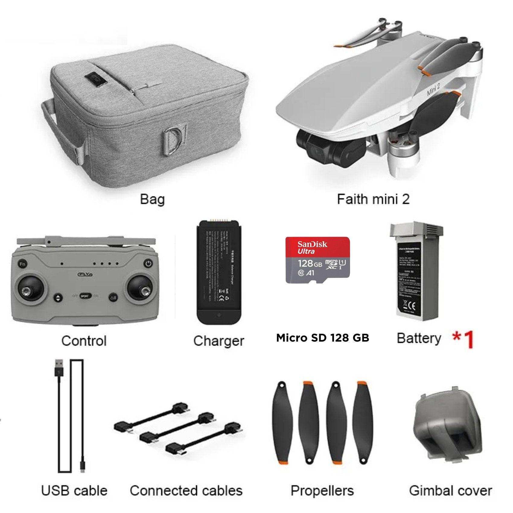 C-FLY Faith Mini 2 (Upgraded) GPS 5G 5KM WIFI FPV with 4K 30fps 20MP Camera 3-Axis Brushless Gimbal 32mins Flight Time 249g Foldable RC Drone Quadcopter RTF