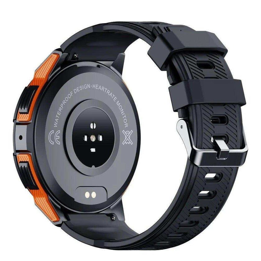 TUTT Smartwatch for Men | 1 ATM 10 Meter Depth AMOLED screen  | 410mah Long Battery Life Fitness Health Tracking Smart Watch Military Rugged  C25