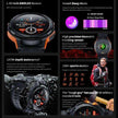 TUTT Smartwatch for Men | 1 ATM 10 Meter Depth AMOLED screen  | 410mah Long Battery Life Fitness Health Tracking Smart Watch Military Rugged  C25