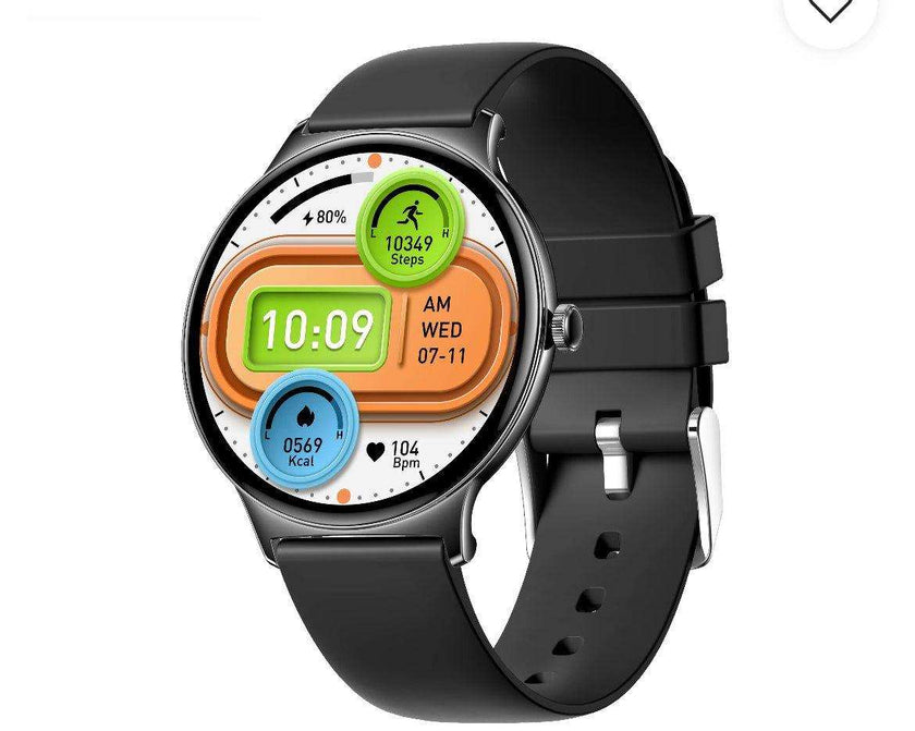 TUTT  Classic Smartwatch for Women Men AMOLED 1.43”  | Ultra-Thin Frame | Always-on-Display | Fitness Health Tracker V89 Pro | Two Straps: Steel & Rubber | Smart Watch for Android iOS