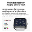 TUTT Classic Smartwatch Men Women AMOLED Touch Screen 1.65 Inch BT Calling Smart Watch Fitness Sports Tracker Rubber Straps DA2