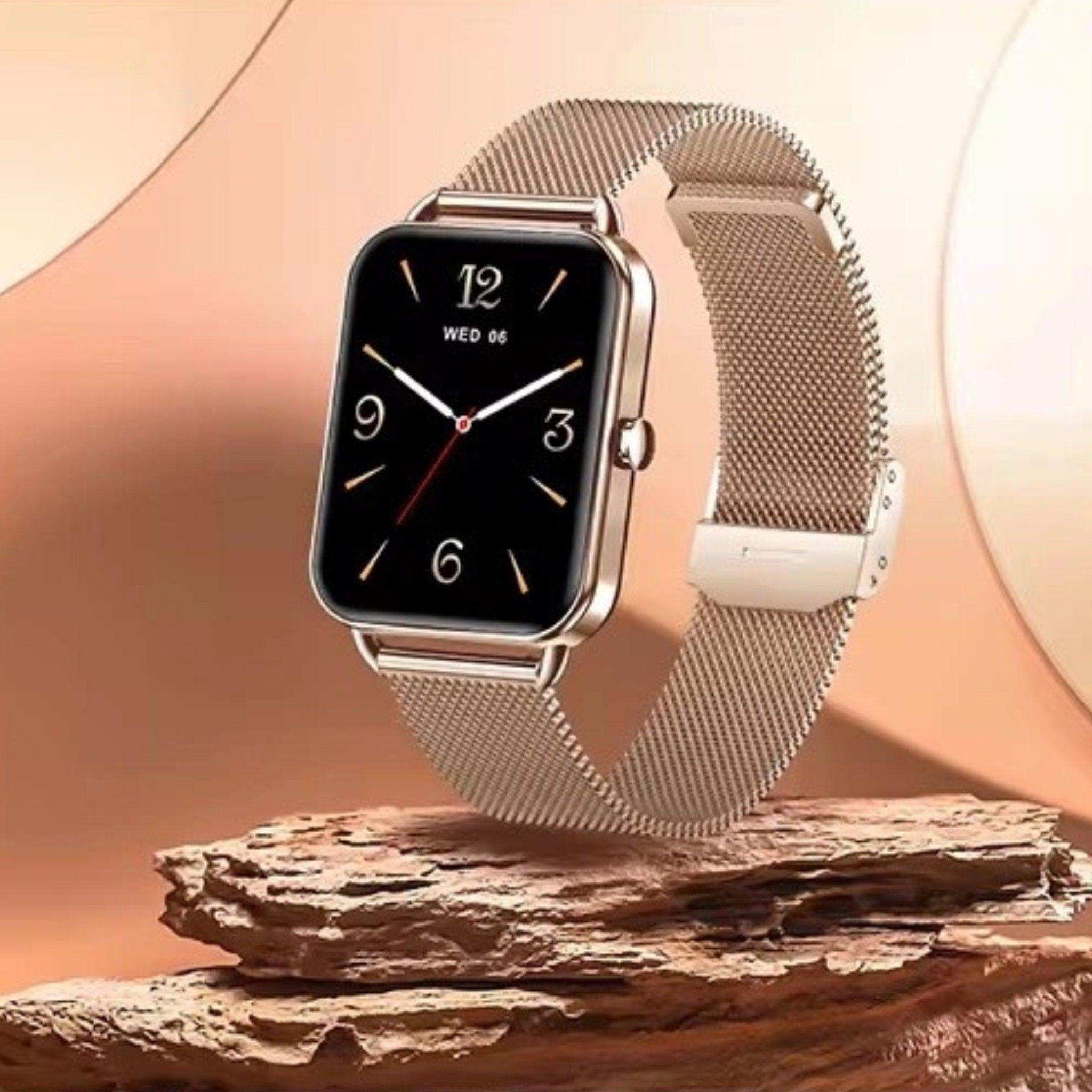 TUTT Classic Smartwatch Men Women AMOLED Touch Screen 1.65 Inch BT Calling Smart Watch Fitness Sports Tracker Rubber Straps DA2