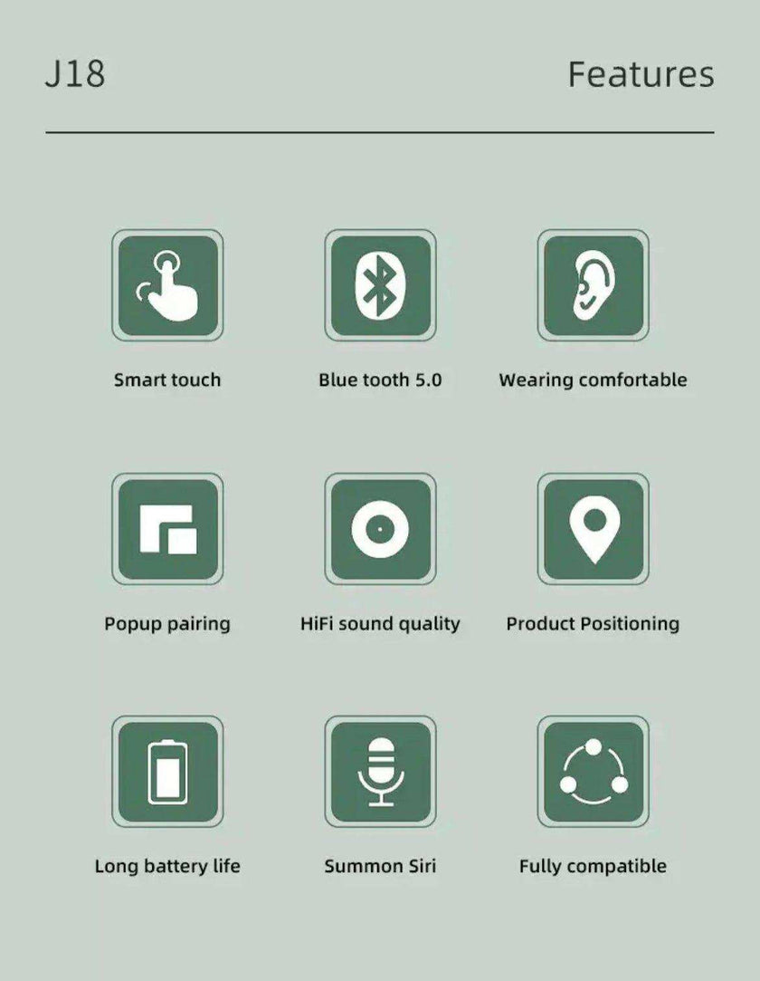 TUTT Classic Wireless Earbuds, Mini Bluetooth 5.3 Headphones HiFi Stereo, Wireless Earphones with ENC Noise Cancelling Mic, Touch Control, Type-C Charging, IPX7 Waterproof in Ear